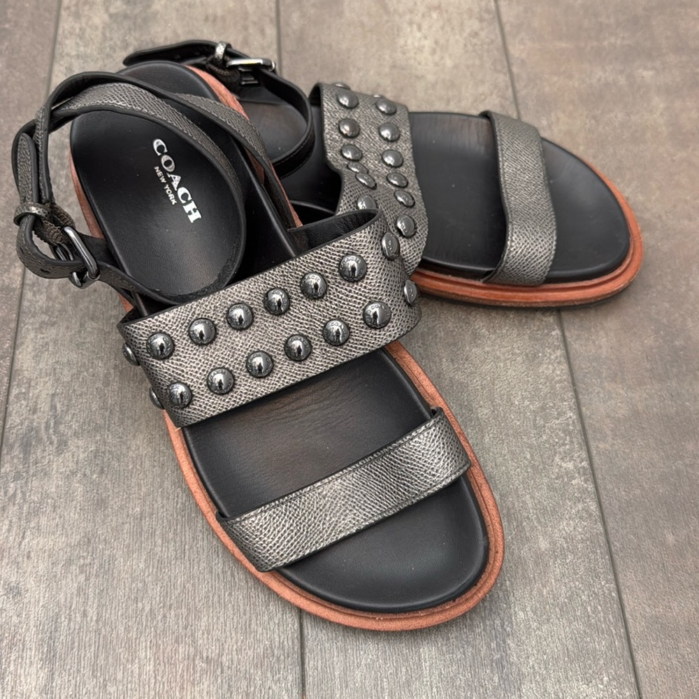 Coach Dannie Gladiator Wrap Sandals, size 8